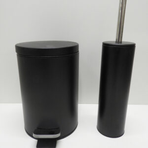 Cesto Y Escobilla De Baño Negro D’accord