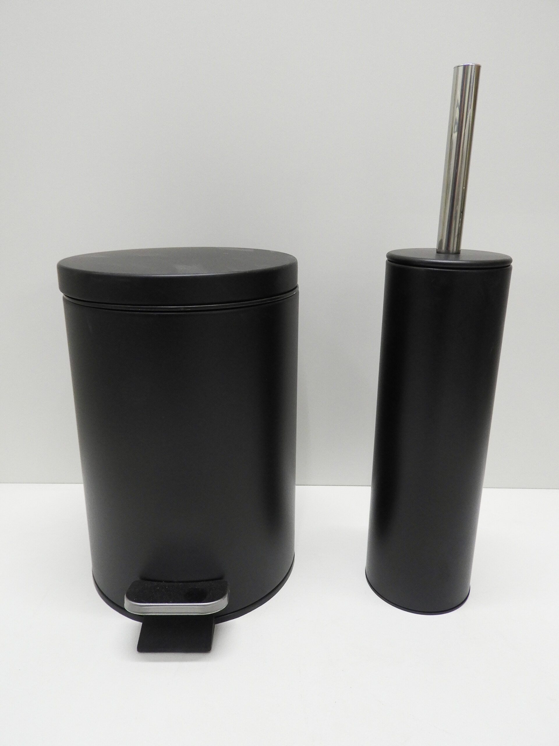 Cesto Y Escobilla De Baño Negro D’accord