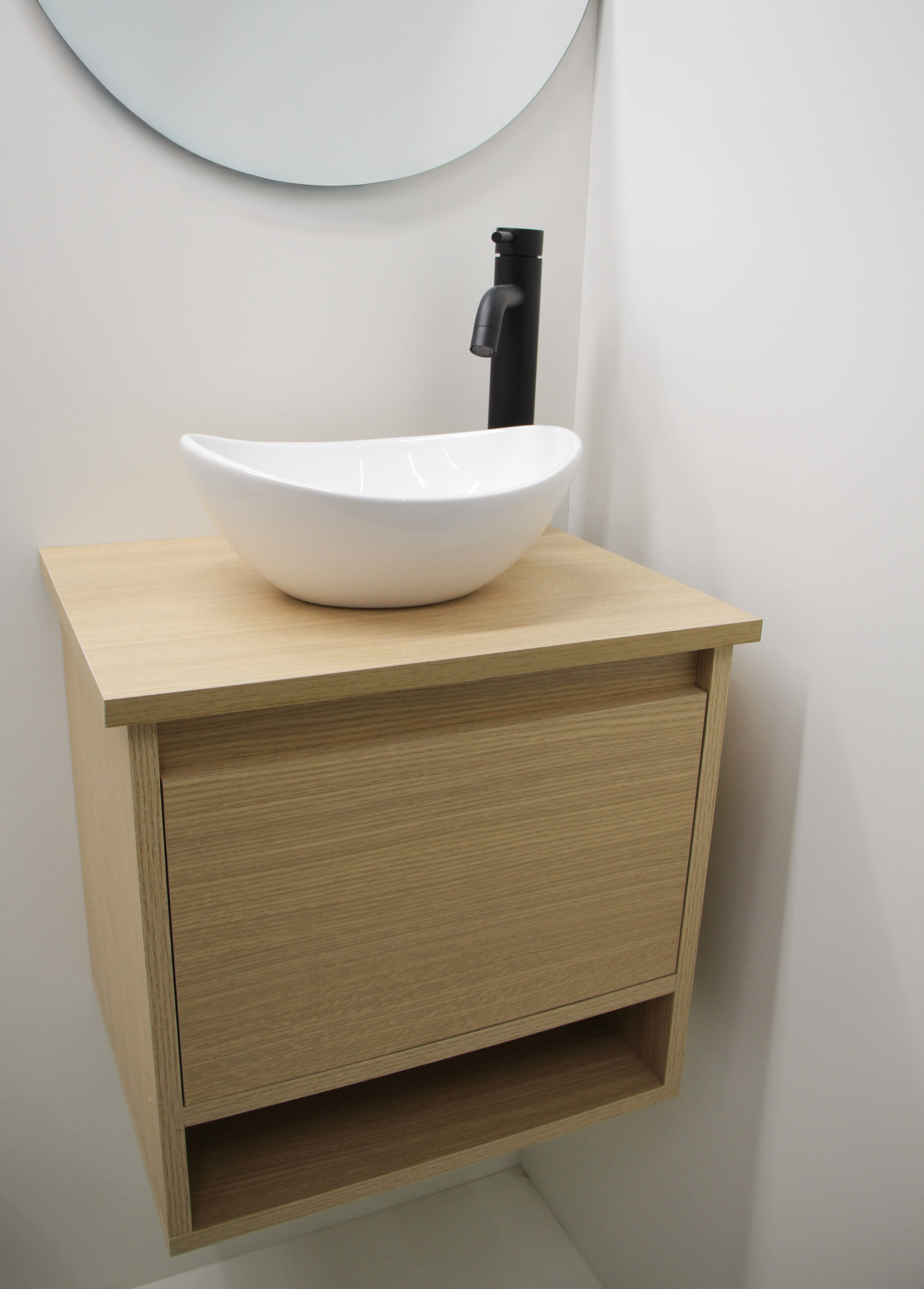 Vanitory + Bacha + Grifería Negra